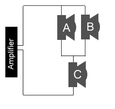 3 Speakers in Series and Parallel configuration
